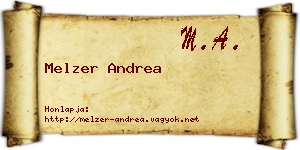 Melzer Andrea névjegykártya